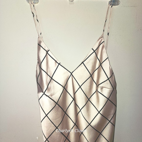 Vtg Wet Seal Satin Camisole Slip Top‎ Champagne/Black XL|NWT 90s Y2K - Picture 11 of 13